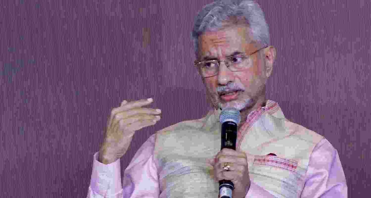 In this screenshot from a video posted on March 7, 2026, External Affairs Minister S Jaishankar speaks during a session on the third day of 'Raisina Dialogue 2026', in New Delhi.