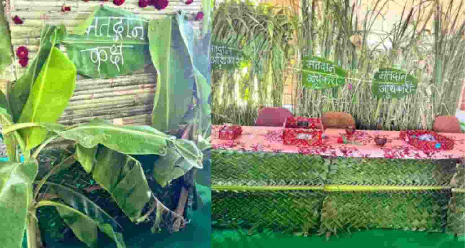 Eco-friendly polling booths in Tamil Nadu. Eco-friendly polling booths in Tamil Nadu.