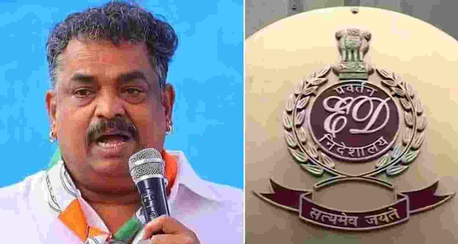 Karnataka Congress MLA Satish Krishna Sail (in picture) and his company Shree Mallikarjun Shipping Pvt Ltd have been named as accused in the charge sheet by the ED.