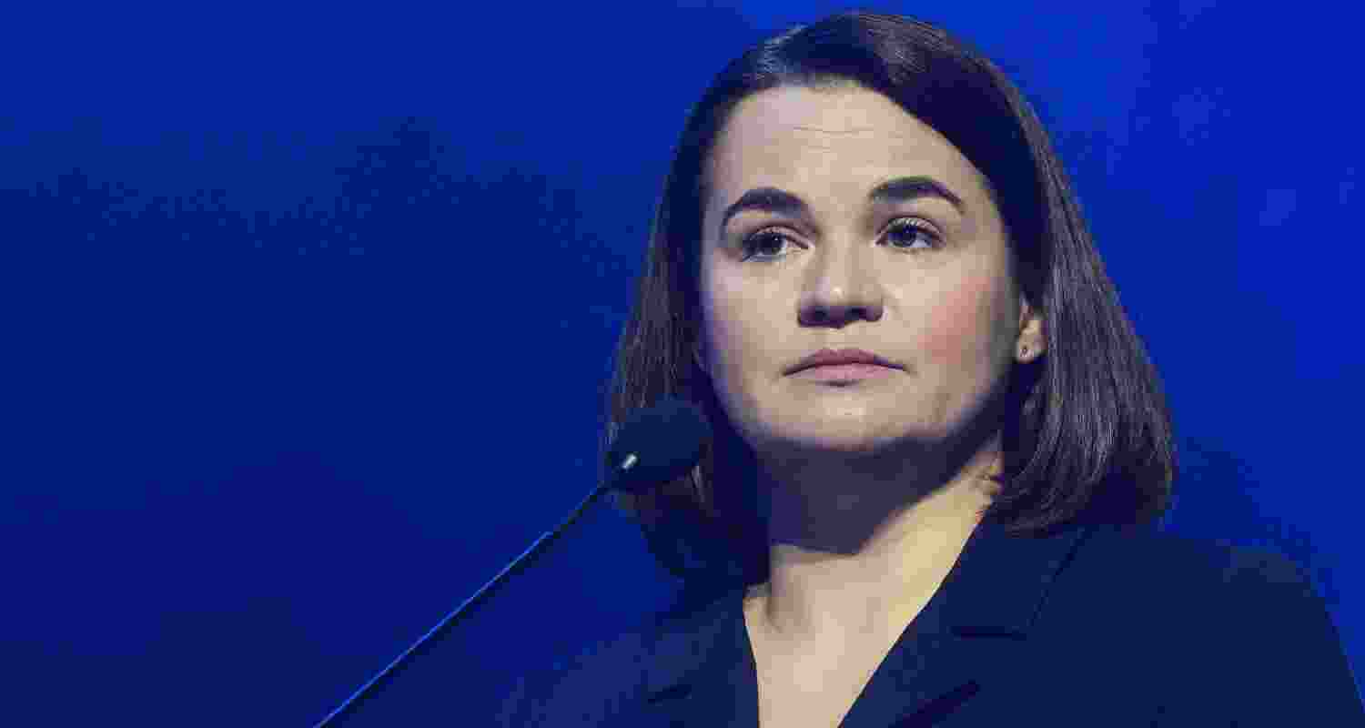 Belarusian opposition leader Sviatlana Tsikhanouskaya.