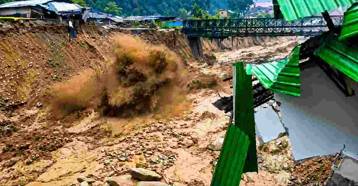 Heavy flooding and landslides wreak havoc in Arunachal Pradesh's Keyi Panyor district following days of incessant rainfall.