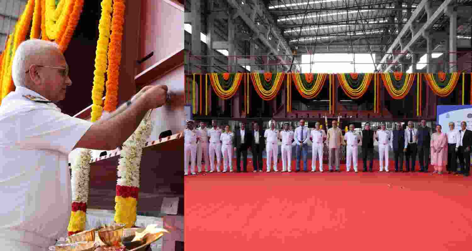 Construction for Indian Navy's third FSS warship begins