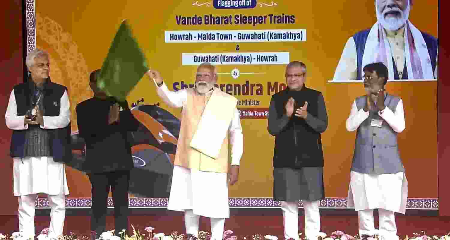 Prime Minister Modi also laid the foundation stone for four major railway projects in the state Prime Minister Modi also laid the foundation stone for four major railway projects in the state