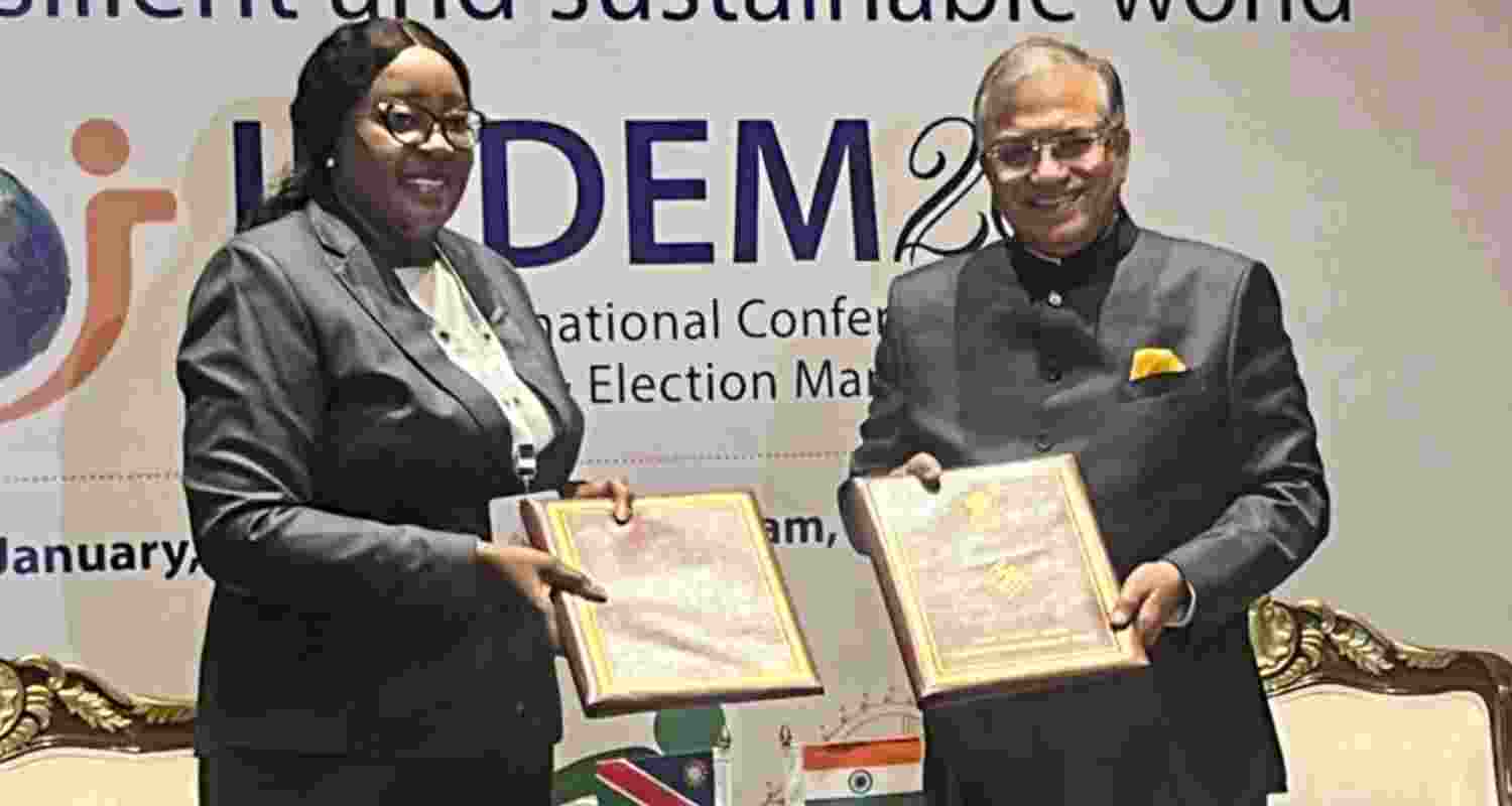 The MoU was signed by Gyanesh Kumar, Chief Election Commissioner of India, and Elsie T Nghikembua, Chairperson of the Electoral Commission of Namibia, on the sidelines of the India International Conference on Democracy and Election Management (IICDEM) 2026 in New Delhi on Thursday