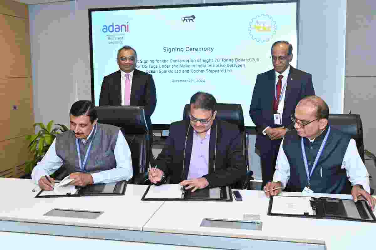 Adani Ports orders 8 tugs with Cochin Shipyard for ₹450 cr