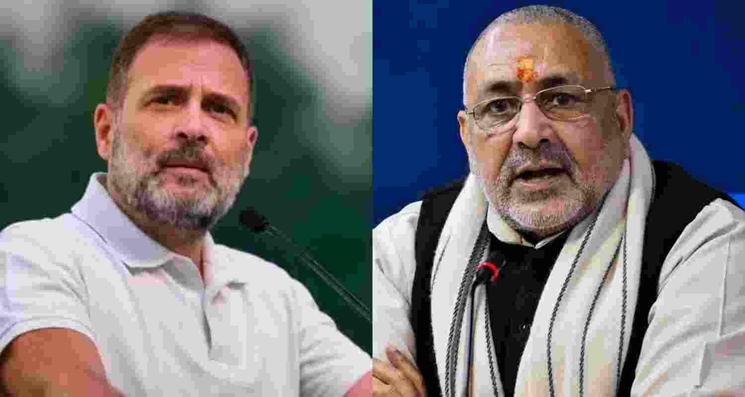 Congress leader Rahul Gandhi (left) and Union Minister Giriraj Singh. Congress leader Rahul Gandhi (left) and Union Minister Giriraj Singh.