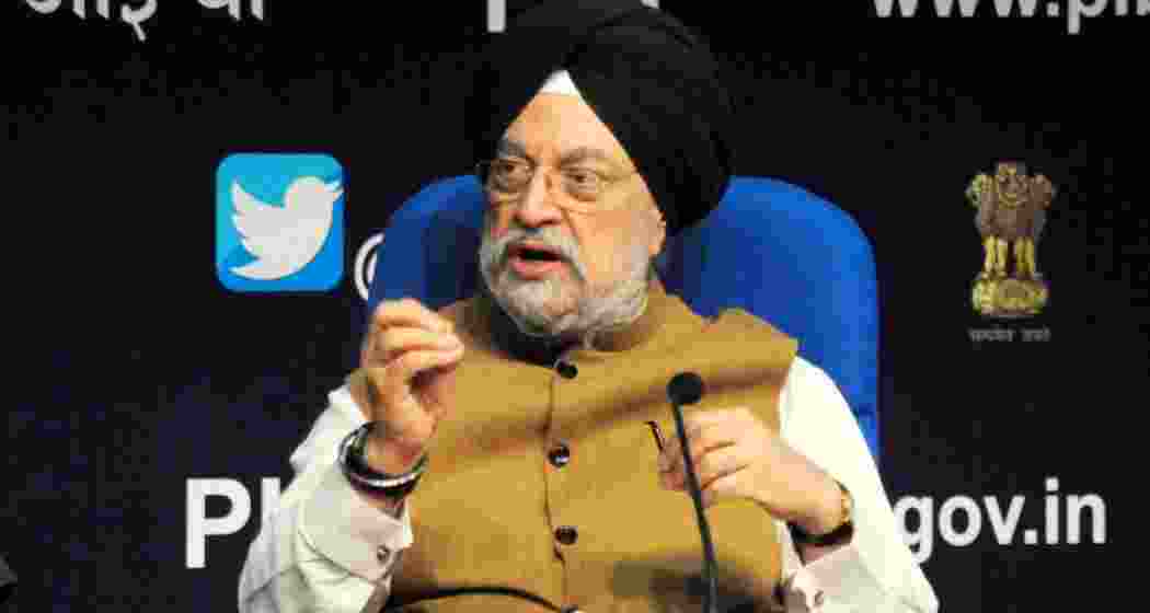 Union Minister for Petroleum and Natural Gas Hardeep Singh Puri. (File photo)