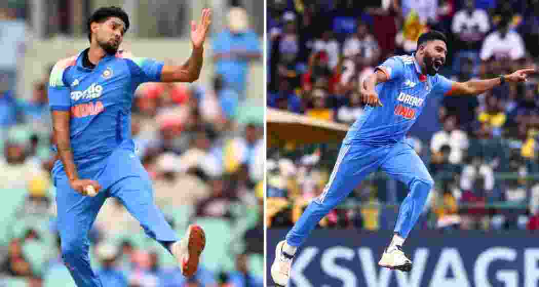 Mohammed Siraj (R) is set to replace injured Harshit Rana (L) in India’s T20 World Cup squad.