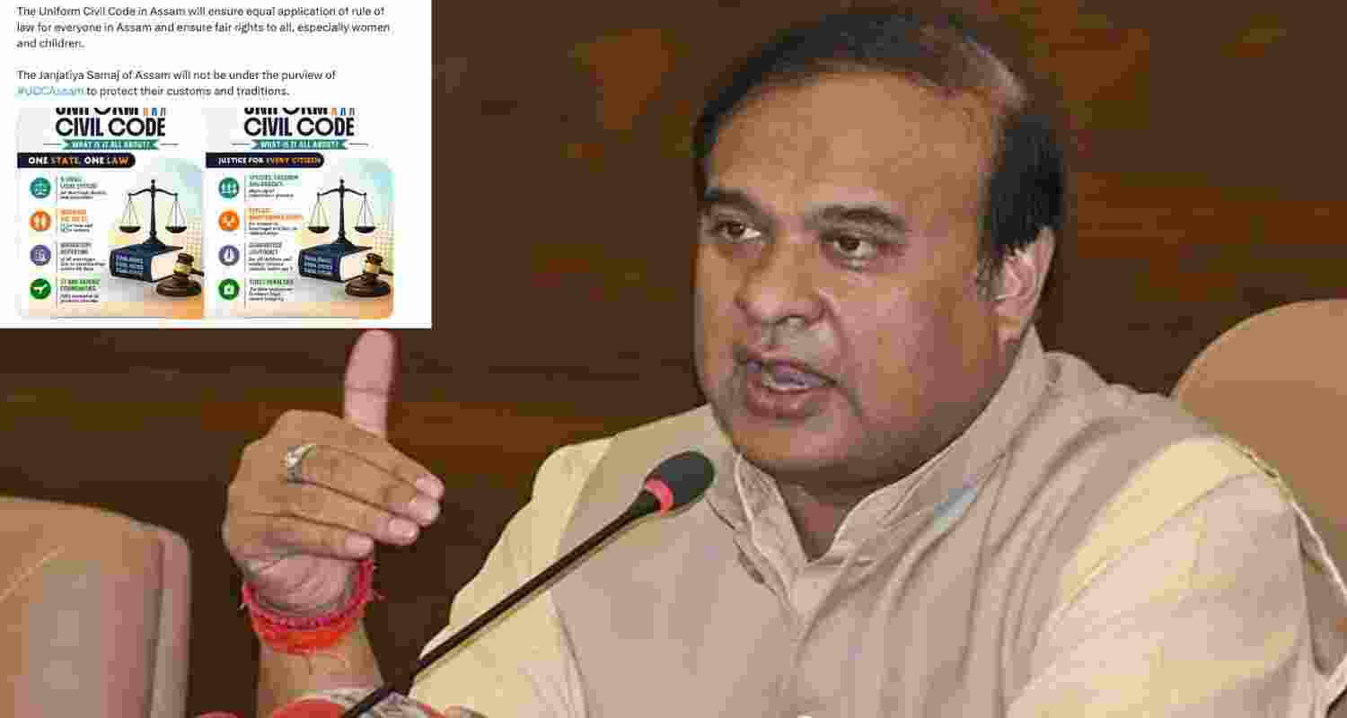 Uniform Civil Code (UCC) will ensure equal application of law for all citizens, with special emphasis on the rights of women and children, reaffirmed the Chief Minister of Assam, Himanta Biswa Sarma. 