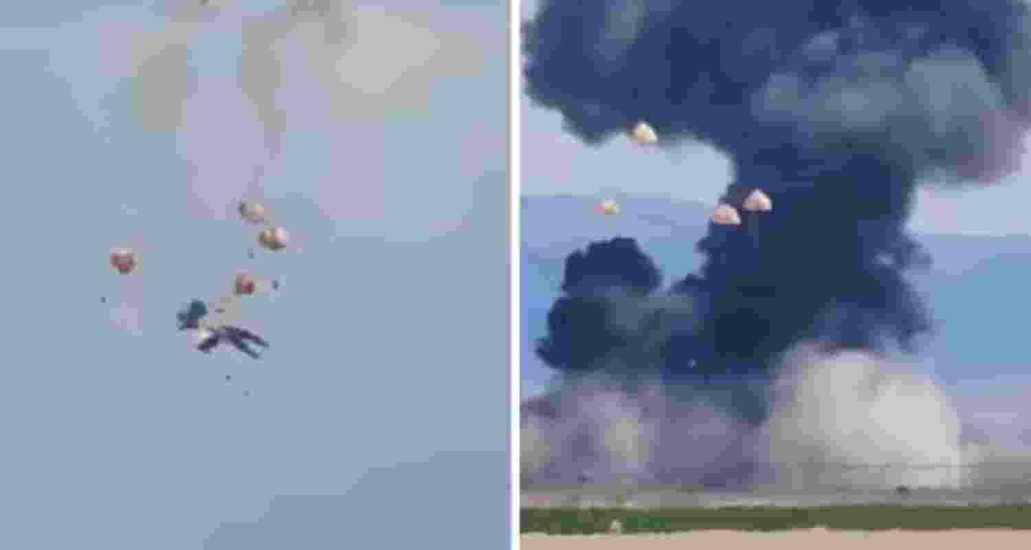 Two US fighter jets collide mid-air at Idaho air show