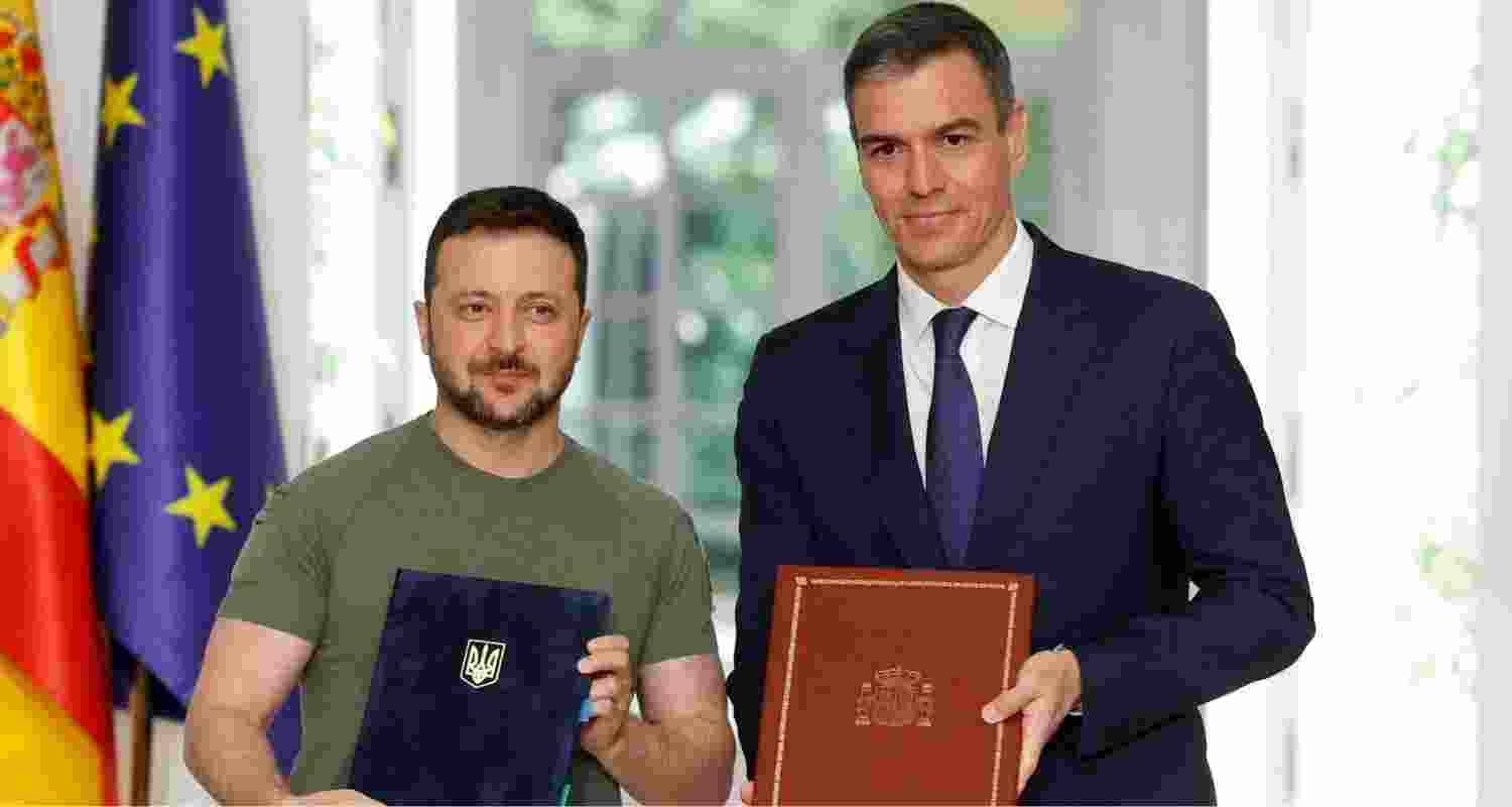 Spanish PM Sanchez announces billion dollar aid for Ukraine. Image X. Spanish PM Sanchez announces billion dollar aid for Ukraine. Image X.