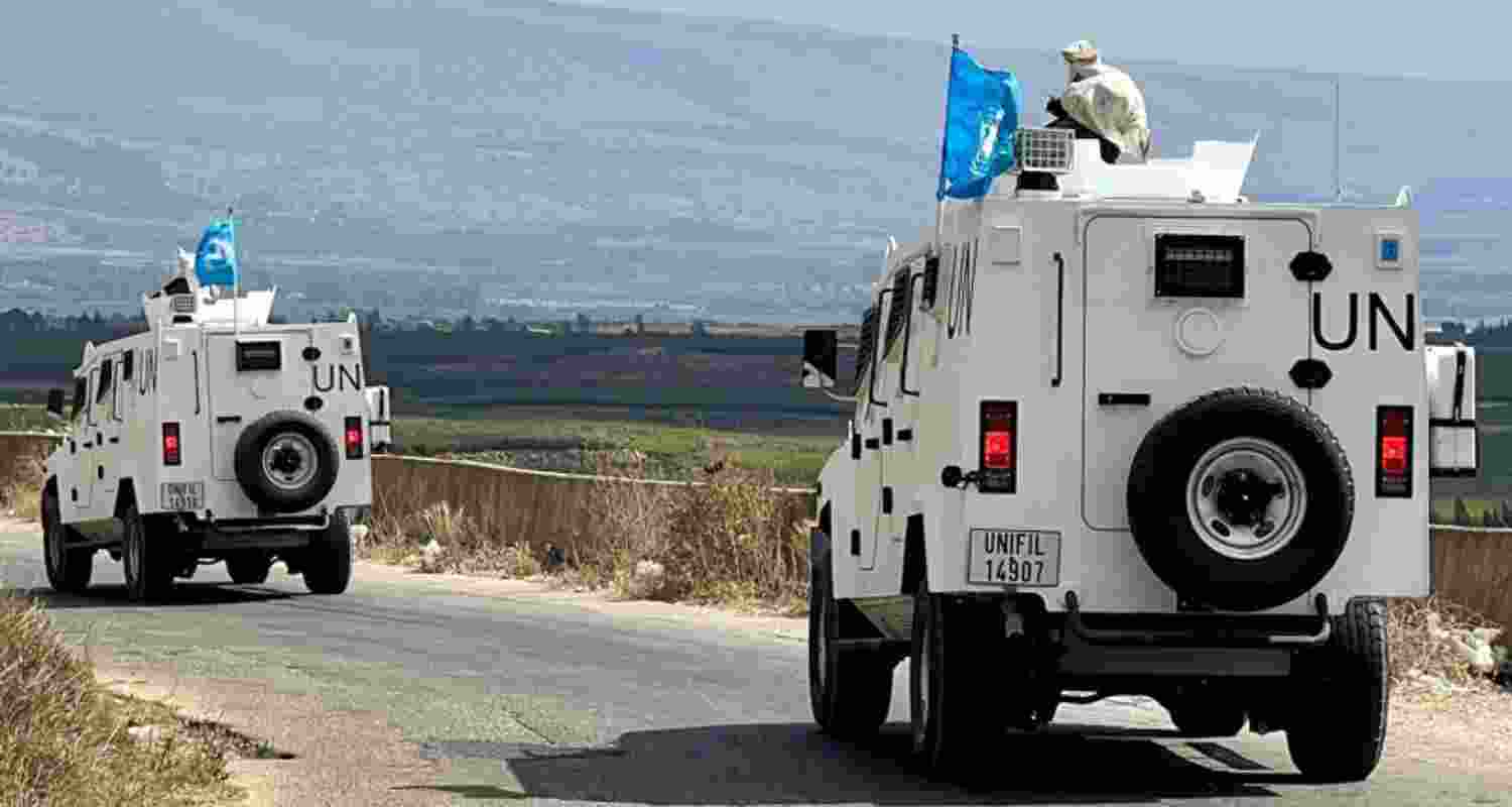 UNIFIL Peacekeepers Withdraw Under Fire Near Dhayra Village Which Is Southern Lebanon.