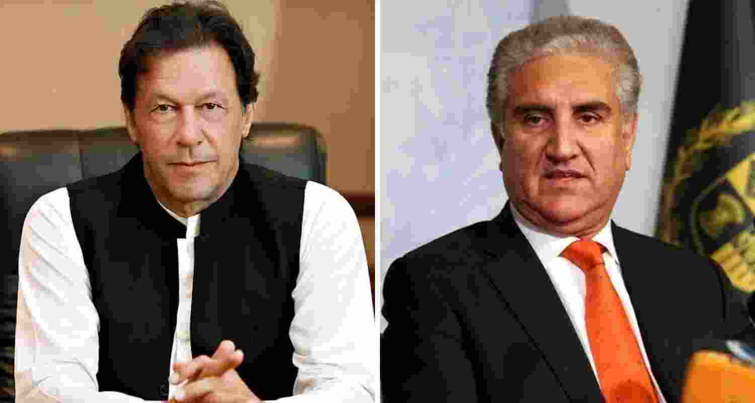 Former Pak PM Imran Khand and Shah Mahmood, File photo. Former Pak PM Imran Khand and Shah Mahmood, File photo.