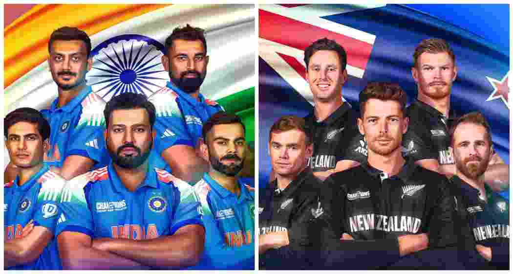 Indian and New Zealand team members. Representative image.