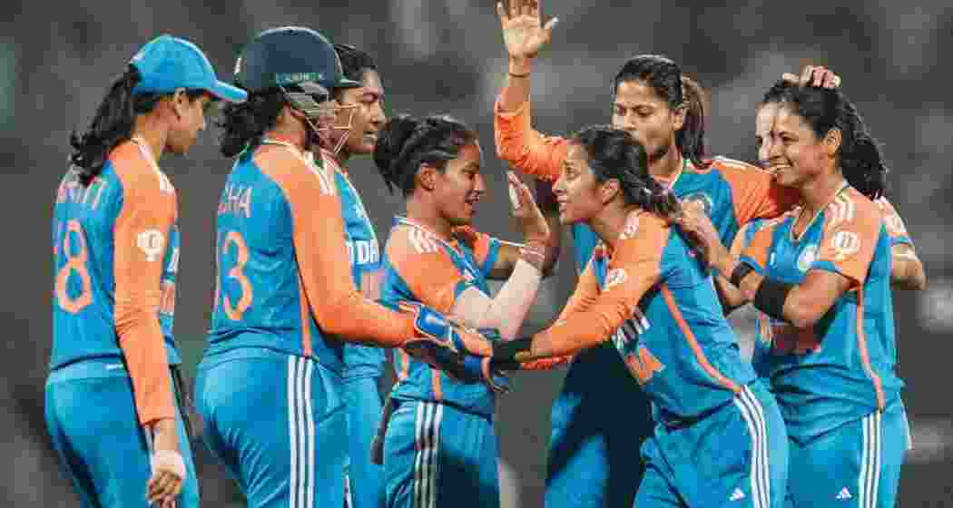 India's bowlers celebrate a crucial wicket during their dominant 60-run victory over West Indies in the third T20I, sealing the series 2-1. India's bowlers celebrate a crucial wicket during their dominant 60-run victory over West Indies in the third T20I, sealing the series 2-1.