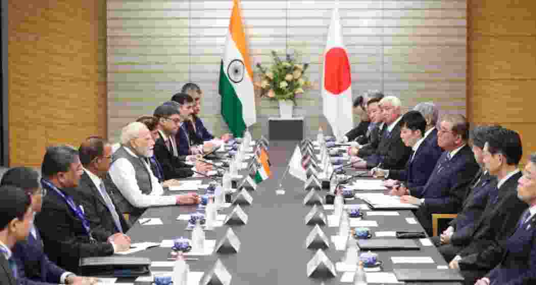 Indian and Japanese delegation during talks in New Delhi. 