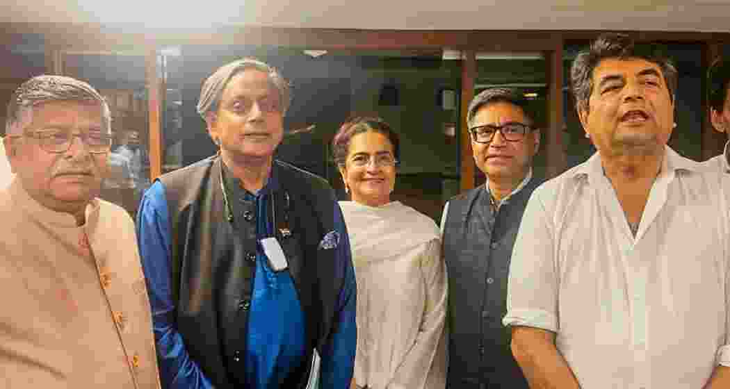 Congress MP Shashi Tharoor, BJP leaders RPN Singh and Ravi Shankar Prasad, with Foreign Secretary Vikram Misri, after a meeting of Parliament’s External Affairs panel in New Delhi on Tuesday. Congress MP Shashi Tharoor, BJP leaders RPN Singh and Ravi Shankar Prasad, with Foreign Secretary Vikram Misri, after a meeting of Parliament’s External Affairs panel in New Delhi on Tuesday.
