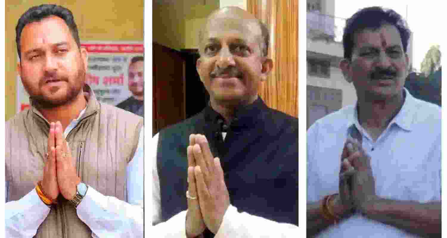 Ashish Sharma (Hamirpur), Hoshiyar Singh (Dehra), and K L Thakur (Nalagarh). Ashish Sharma (Hamirpur), Hoshiyar Singh (Dehra), and K L Thakur (Nalagarh).