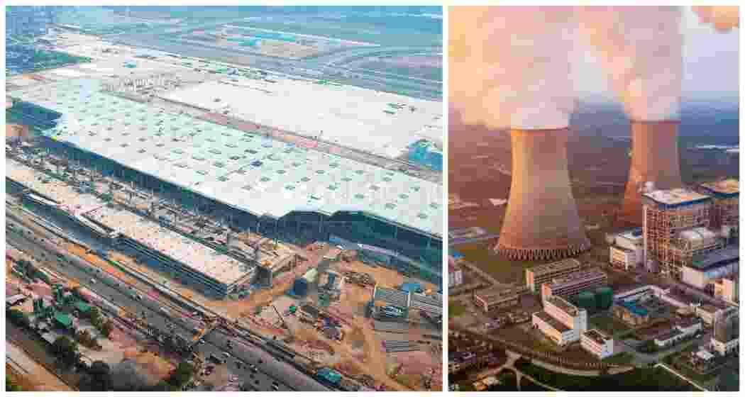 An under-construction view of the upcoming Hisar airport in Haryana (L), set to be inaugurated by Prime Minister Narendra Modi as part of a major infrastructure push in the state.