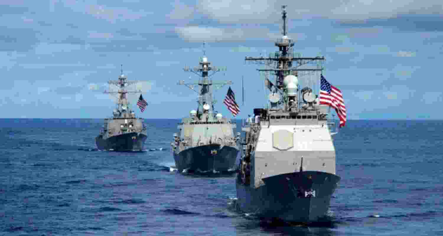 In a first since Iran war began, 2 US warships cross Strait of Hormuz