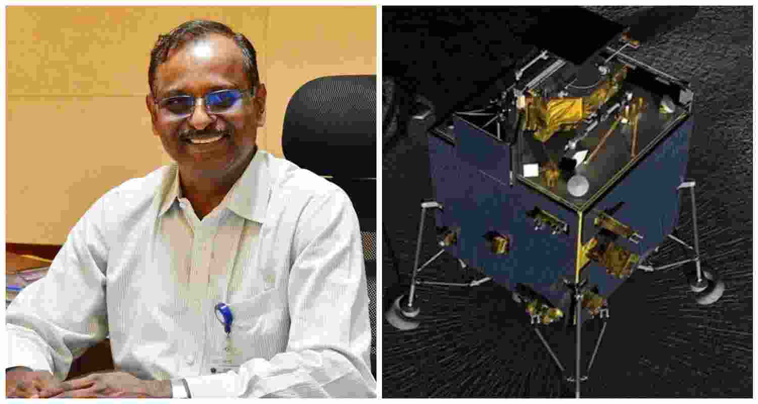 ISRO Chairman V. Narayanan. Chandrayaan-5 representative image.