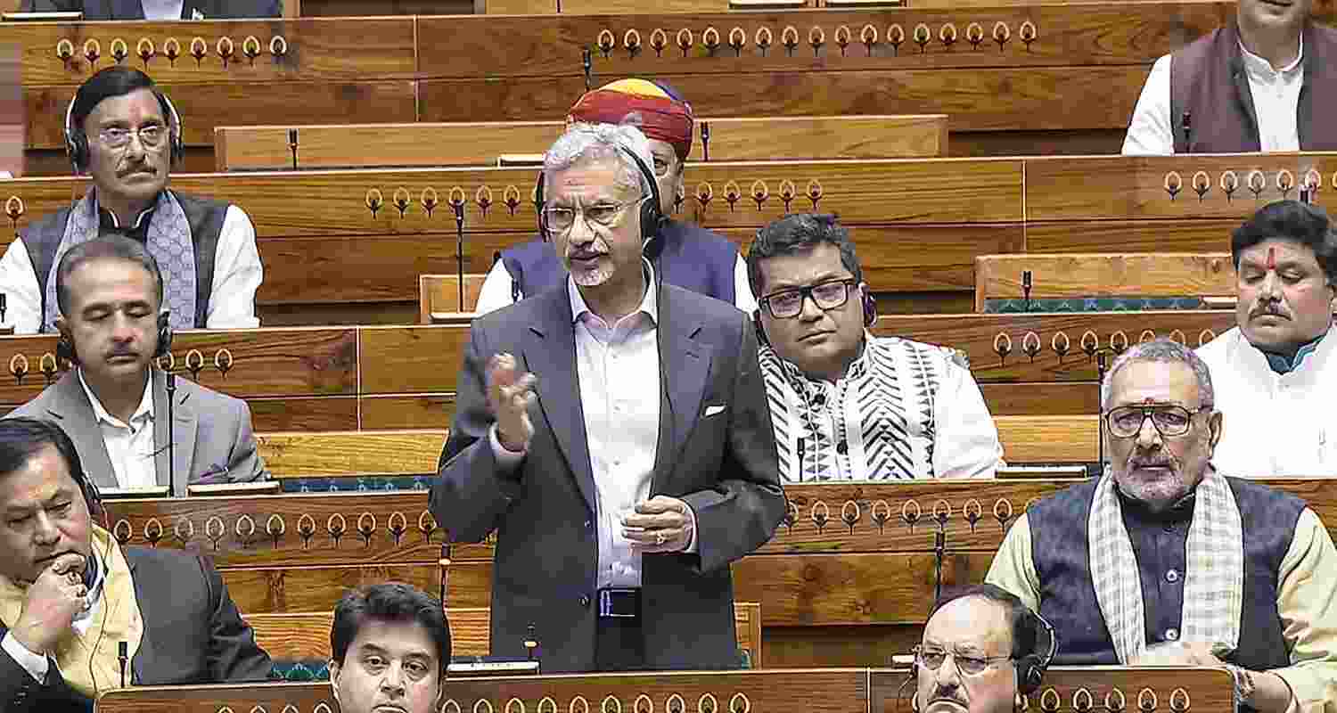 External Affairs Minister S Jaishankar speaks in the Lok Sabha during the Winter session of Parliament. External Affairs Minister S Jaishankar speaks in the Lok Sabha during the Winter session of Parliament.