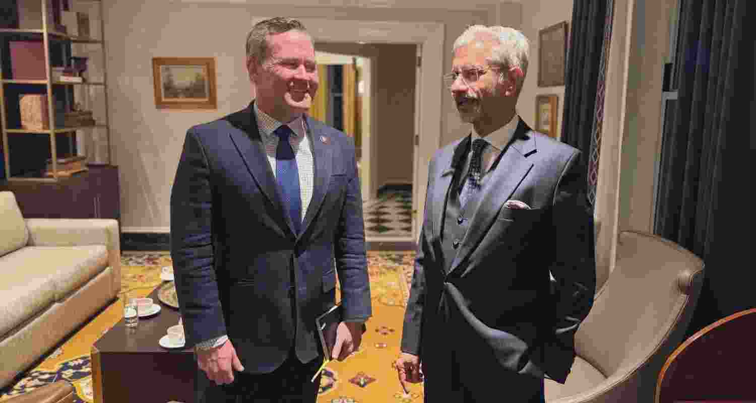 EAM S Jaishankar and incoming US NSA Mike Waltz. Image via X.