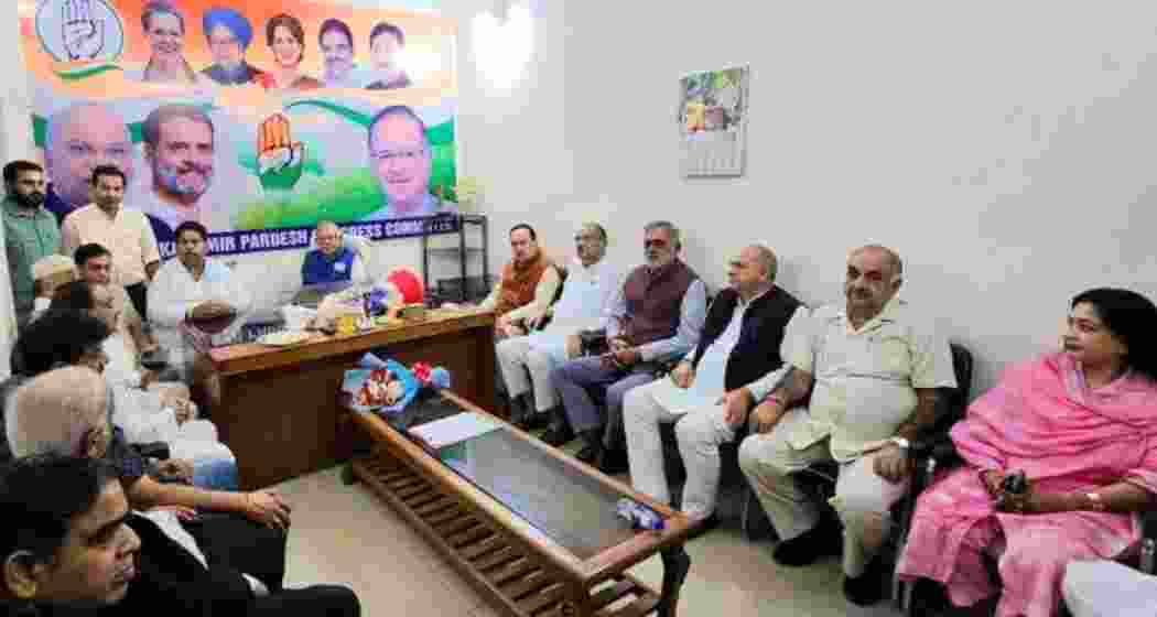 Members of the J&K Congress during a meeting. File photo.