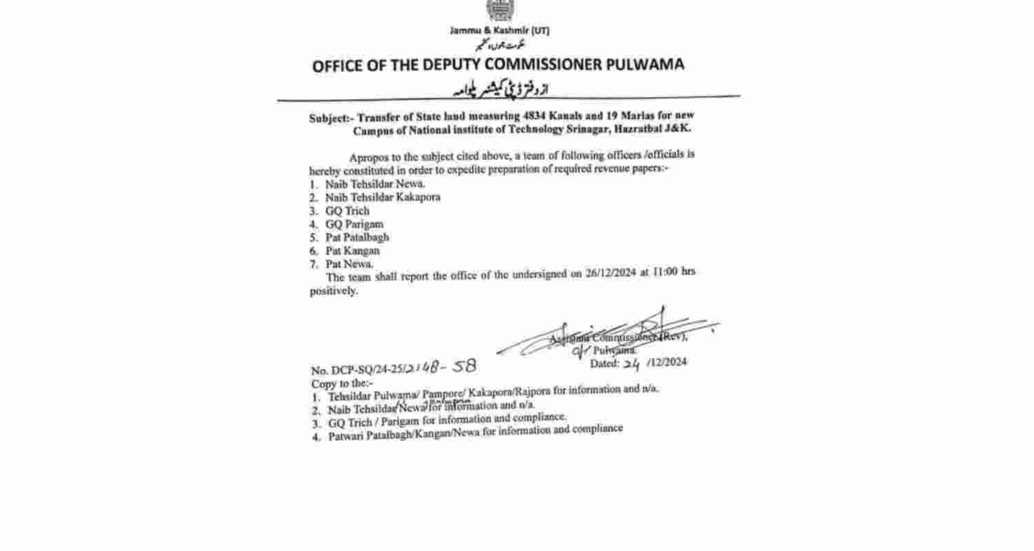 PDP condemns land acquisition for new NIT campus in Pulwama. PDP condemns land acquisition for new NIT campus in Pulwama.