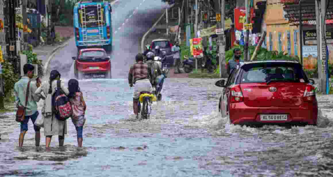 Rains disrupts life in Kerala; red alert in Thiruvananthapuram