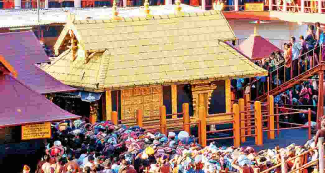 Devotees at Sabarimala temple.