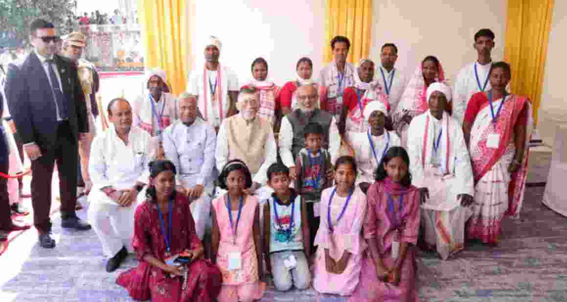 In his address, the Vice President said he felt deeply emotional upon visiting the sacred land of Ulihatu, the birthplace of Birsa Munda.