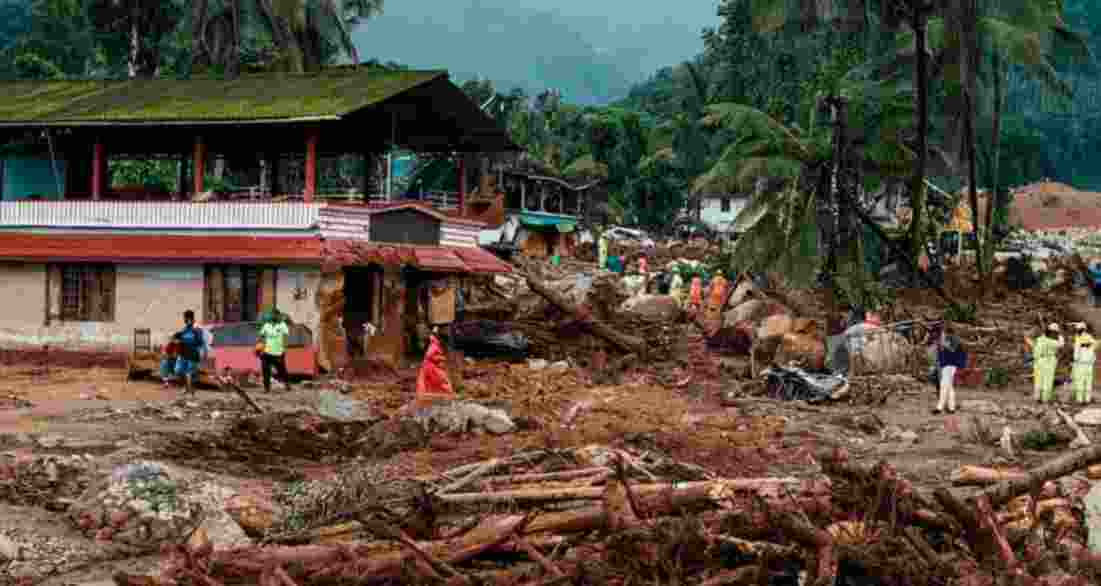 Disaster survivors in Wayanad protest over delay in govt aid