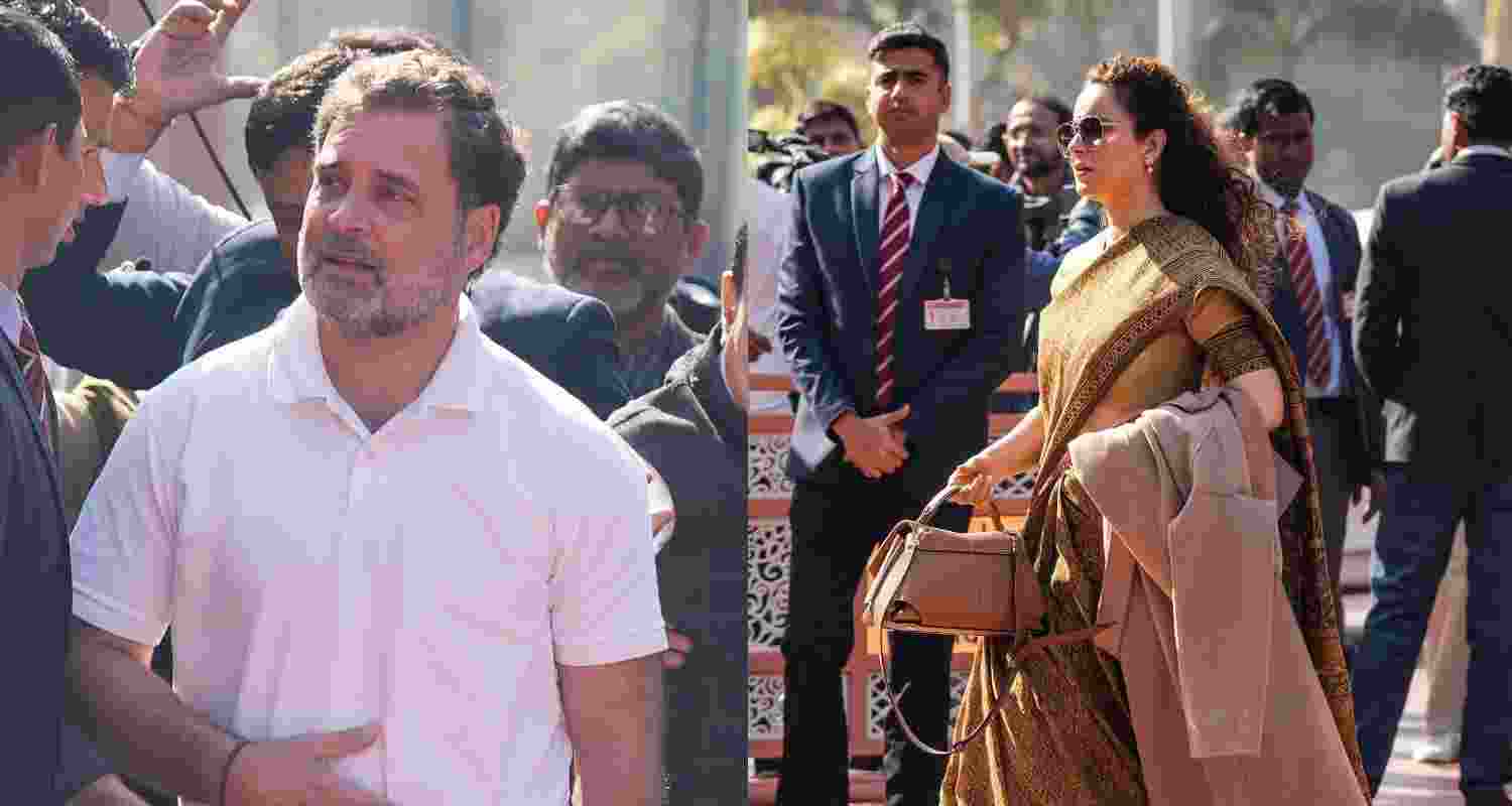 BJP MP Kangana Ranaut during the Winter session of Parliament, in New Delhi, Wednesday.