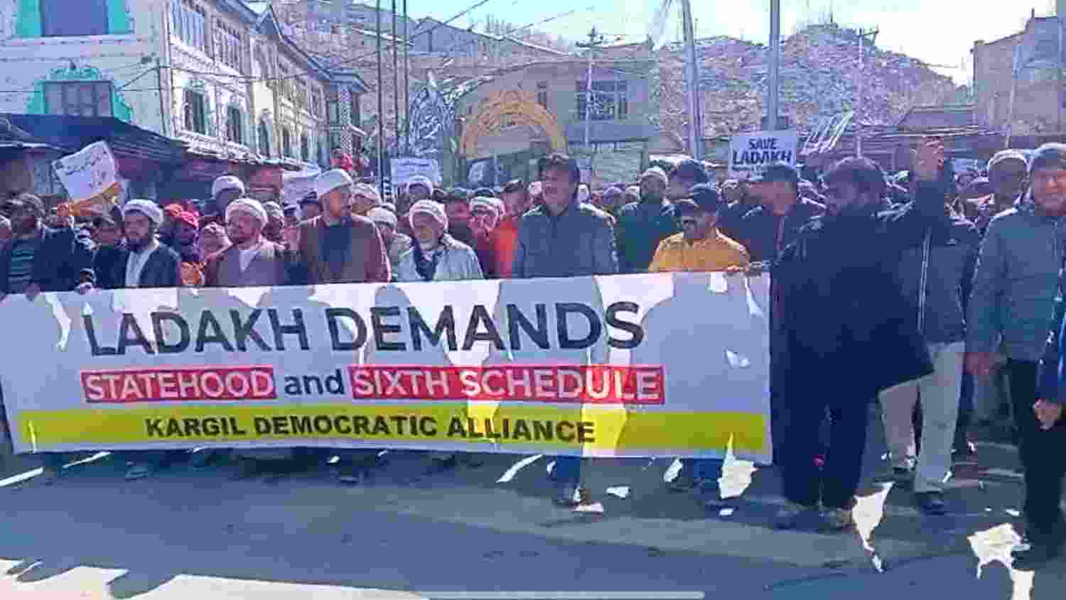 Kargil protests led by KDA Kargil protests led by KDA