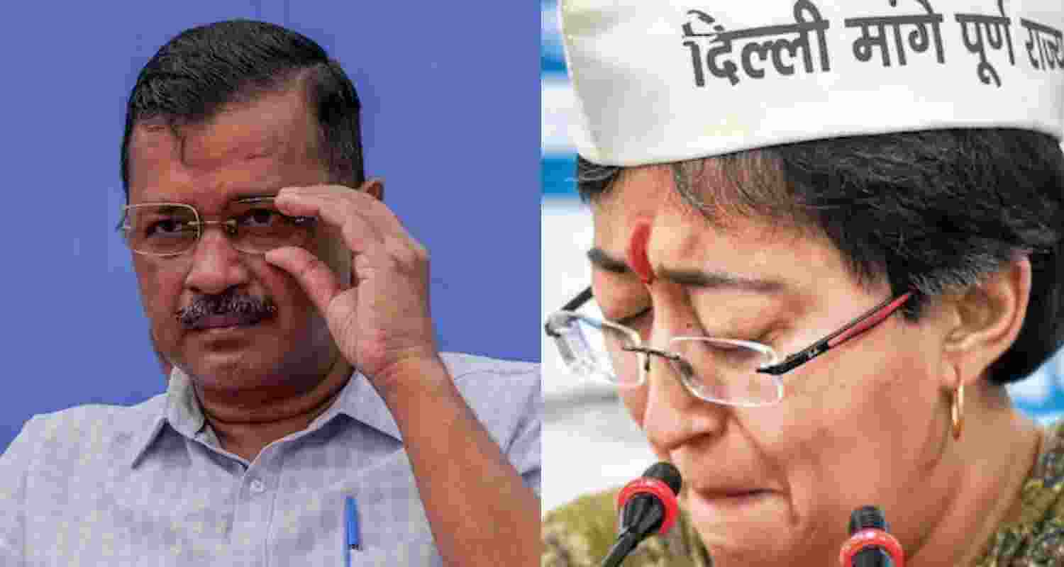  Delhi Chief Minister Arvind Kejriwal and AAP leader Atishi. 