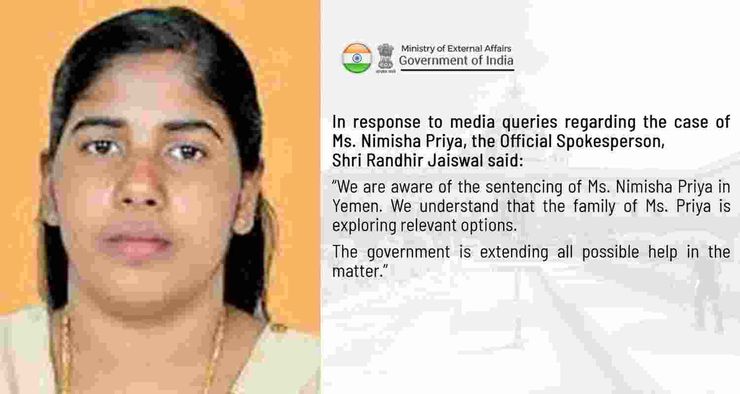 Yemen pronounces death sentence to Kerala nurse, India responds