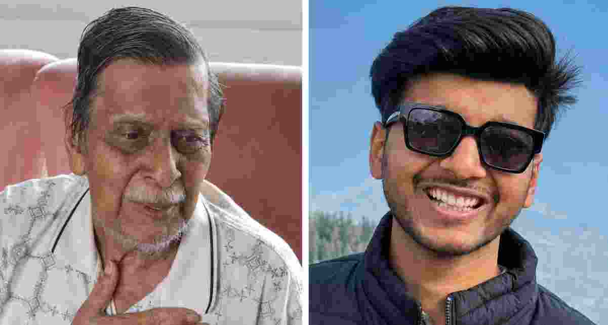 Devichand Agarwal (L) and his grandson, Ketan Agarwal, died 17 days apart.