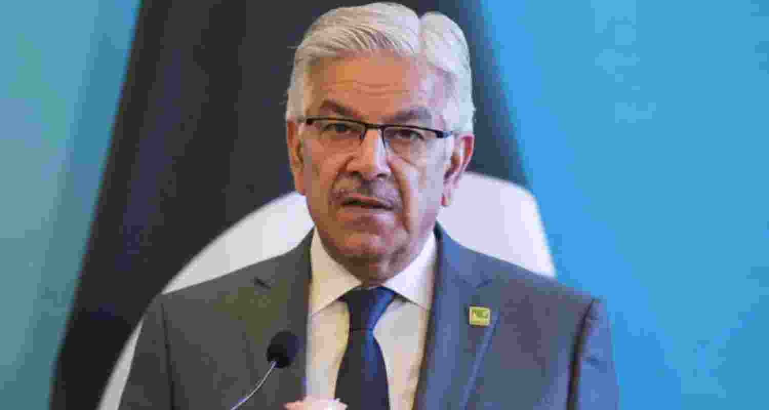 A file photo of Pakistan's Defence Minister Khawaja Asif.