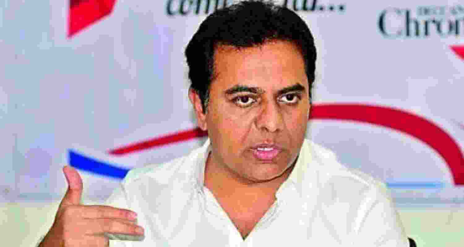 Bharat Rashtra Samithi working president KT Rama Rao - file image.