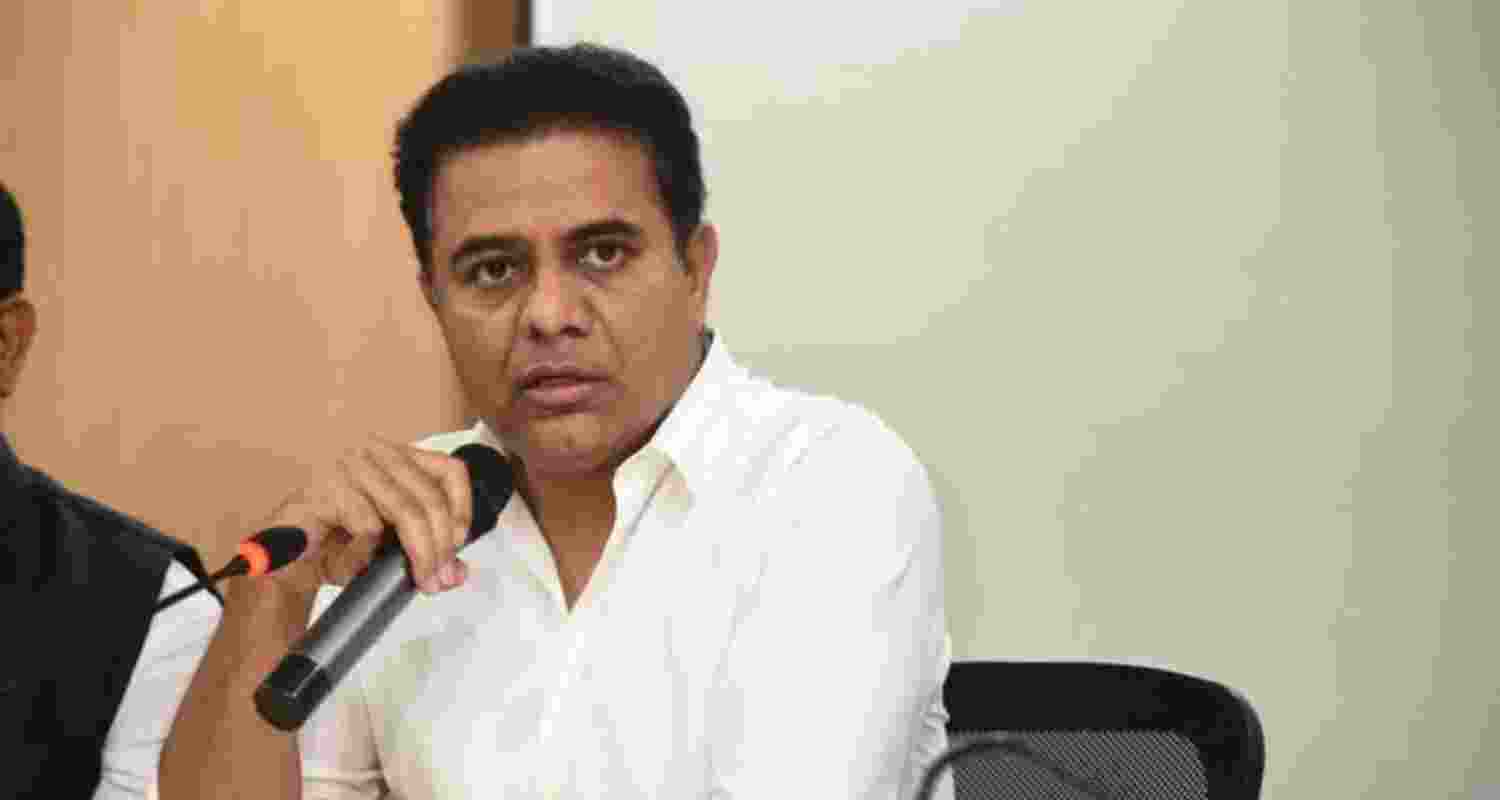 Bharat Rashtra Samithi Working President KT Rama Rao - file image.