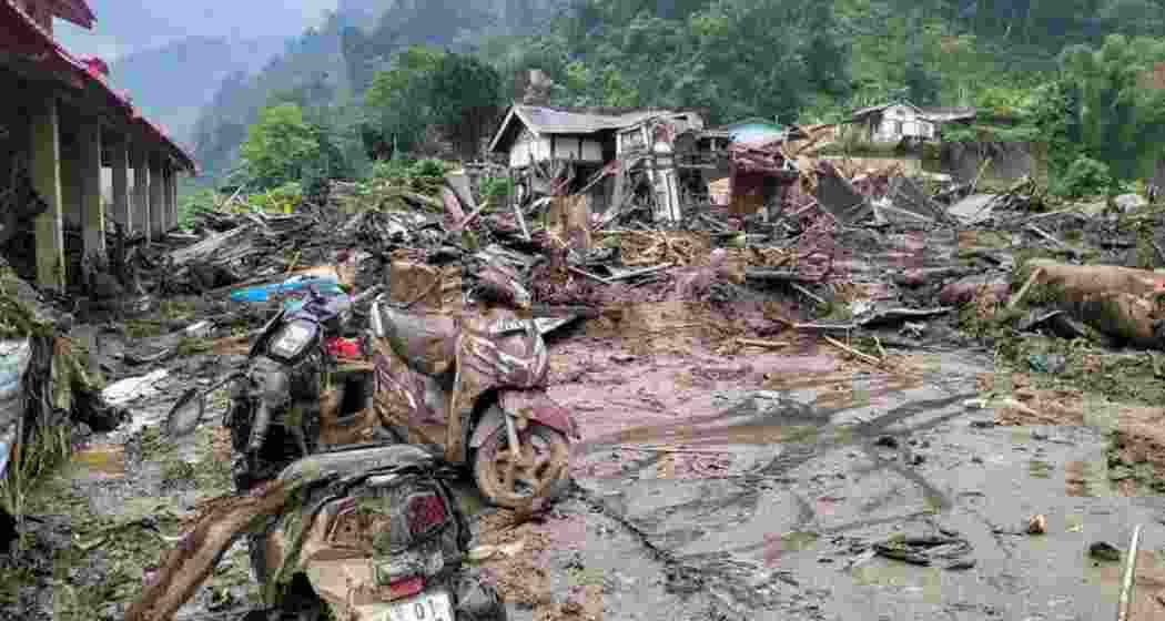 Floodwaters and landslides damaged bridges and roads in Arunachal Pradesh's Nari-Koyu area, leaving several villages isolated as rescue teams and officials assessed the destruction.