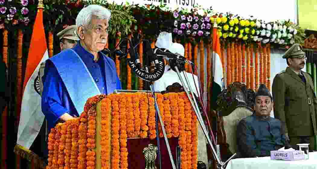 J&K LG Manoj Sinha addresses the Jammu and Kashmir Legislative Assembly as the first budget session in seven years begins on Monday.
J&K LG Manoj Sinha addresses the Jammu and Kashmir Legislative Assembly as the first budget session in seven years begins on Monday.
