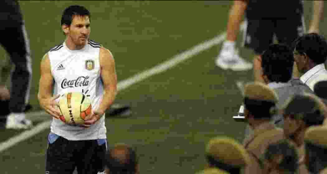 Lionel Messi takes a walk at the Salt Lake Stadium, Kolkata, during Argentina’s last visit to India in 2011. The world champions are set to return in October 2025 for an exhibition match.