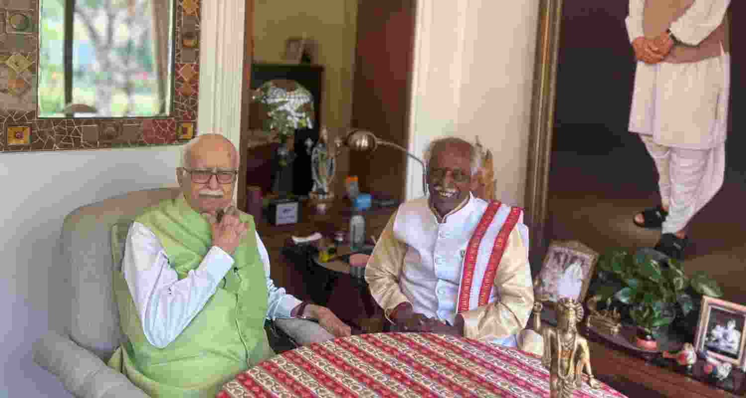 L K Advani and Haryana Governor Bandaru Dattatreya. L K Advani and Haryana Governor Bandaru Dattatreya.