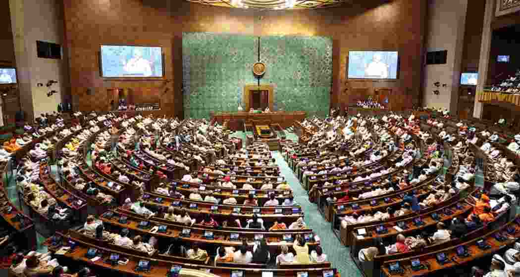 The Lok Sabha underway.