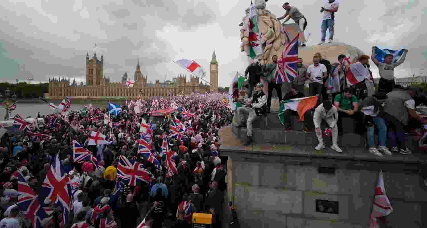 The rally, led by far-right activist Tommy Robinson under the banner of 'Unite the Kingdom', was framed as a show of patriotism, but immigration was the central grievance.
