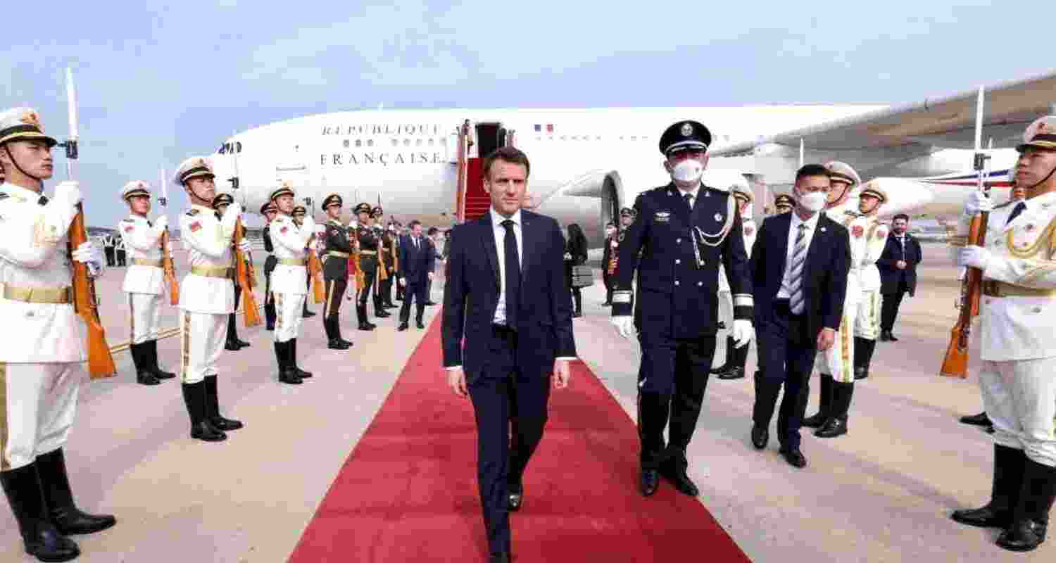 Emmanuel Macron arrived in China. 