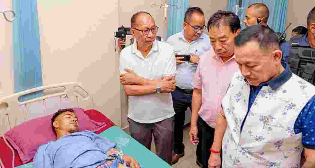 Manipur Chief Minister visits injured survivors at a hospital following the Kangpokpi ambush that left three church leaders dead in the state on Wednesday.