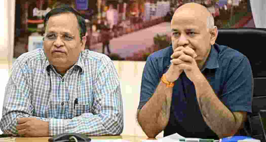 AAP leaders Satyendar Jain and Manish Sisodia.